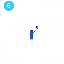 item#6 Eckel Style Backup 7-5/8" Standar Tri Grip Clevis Pin 1"