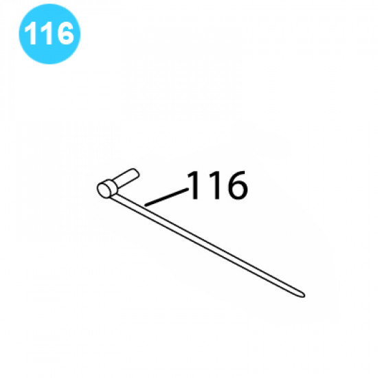 item#116 BJ Style BTS Tubing Tong Control Throttle Rod BJ Style BTS Tubing Tong image