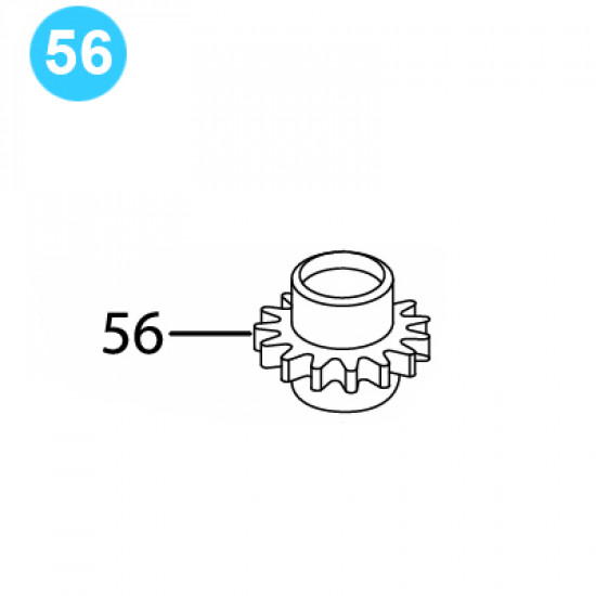 item#56 BJ Style BTS Tubing Tong Idler Sprocket image