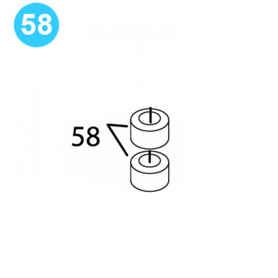 item#58 BJ Style BTS Tubing Tong Inner Idler Sprocket Bearing image