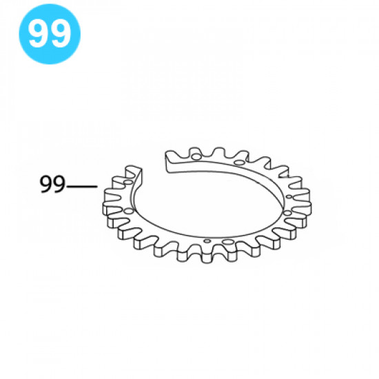 item#99 BJ Style BTS Tubing Tong Outer Ring Sprocket 4-1/2
