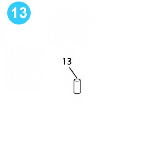 item#13 BJ Style CTSX Tubing Tong Frame Cover Dowel Pin, 3/4
