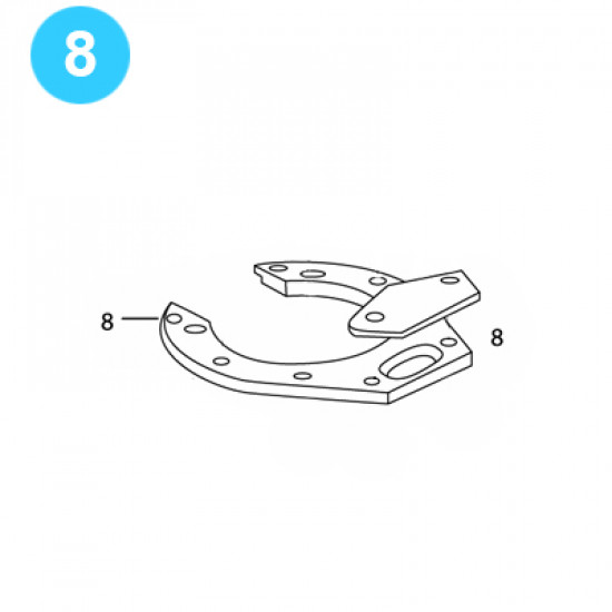 item#8 BJ Style CTSX Tubing Tong Brake Band Cover BJ Style CTSX Tubing Tong image