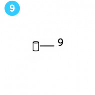 item#9 BJ Style CTSX Tubing Tong Dowel Pin 1/2" x 3/4"