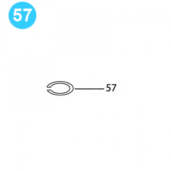 item#57 BJ Style CTSX Tubing Tong Idler Sprocket Bearing Retaining Ring image