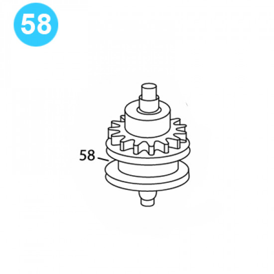 item#58 BJ Style CTSX Tubing Tong Idler Sprocket Roller Shaft Assembly BJ Style CTSX Tubing Tong image