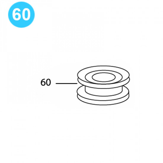item#60 BJ Style CTSX Tubing Tong Idler Sprocket Roller image