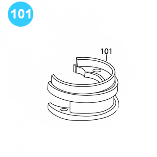item#101 BJ Style CTSX Tubing Tong Inner Ring BJ Style CTSX Tubing Tong image