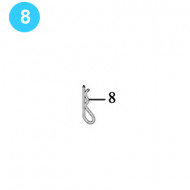 item#8 Foster Style Hanger Extension Assembly 5893R Safety Pin