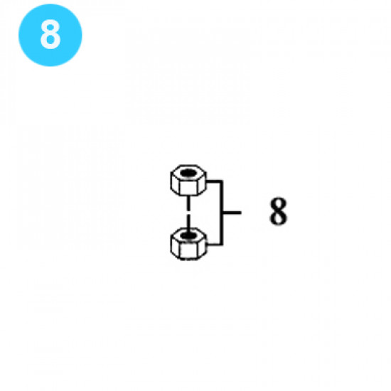 item#8 Foster Style Lift Assembly 5893R Nut, 3/4