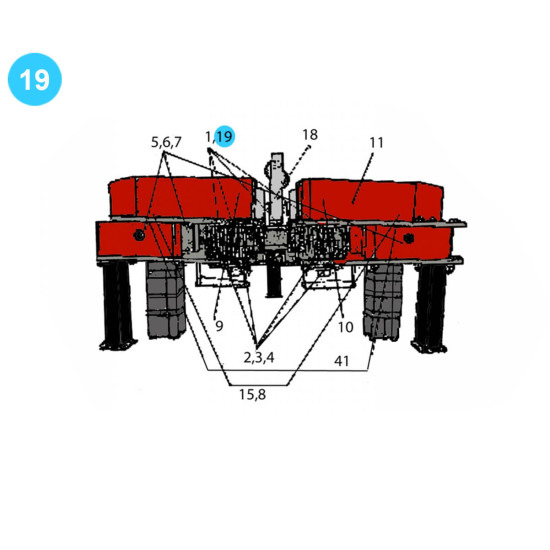 item#19 Rauch Style Pipe Spinner Model 517 1/4