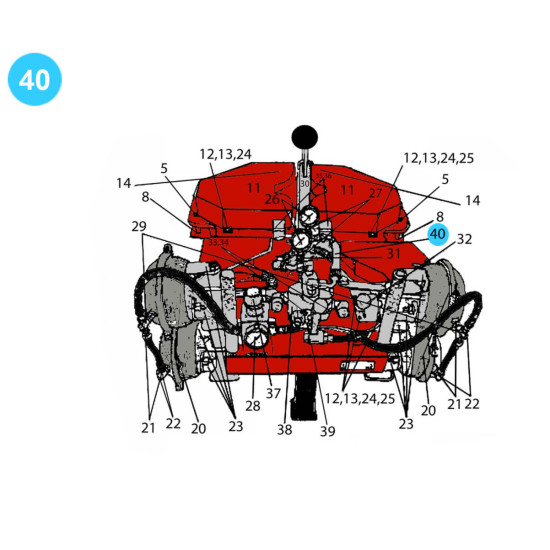 item#40 Rauch Style Pipe Spinner Model 517 Hydraulic Motor Model 517 image