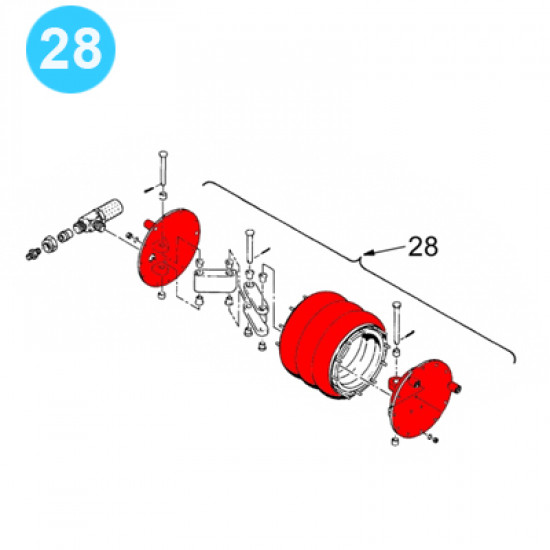 item#28 Spinning Pipe Wrench Varco Style SSW 40 Bellows Assembly image
