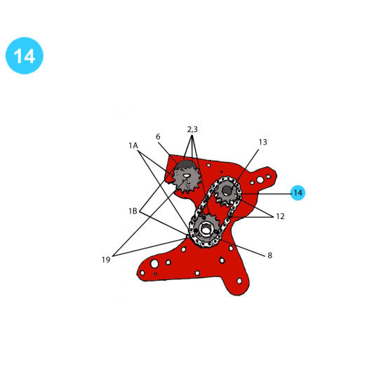 item#14 Rauch Style Pipe Spinner Model 512B 60 Sprocket Model 512B image