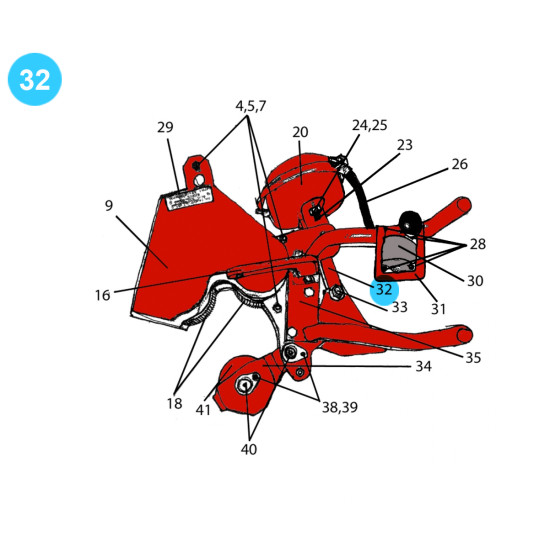 item#32 Rauch Style Pipe Spinner Model 512B Clevis Model 512B image