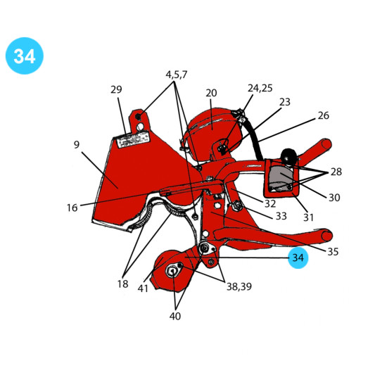 item#34 Rauch Style Pipe Spinner Model 512B Power Arm Model 512B image