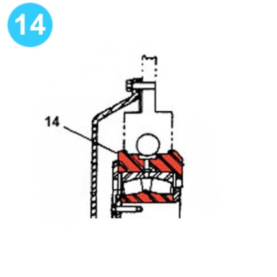 Showing image for item#14 FB-1600 Crankshaft Assembly Continental Emsco Style Bearing  item#14 FB-1600 Crankshaft Assembly Continental Emsco Style Bearing image