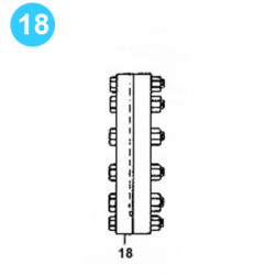 item#18 FA-1300 Type II Fluid-End Assembly Continental Emsco Style Suction Flange