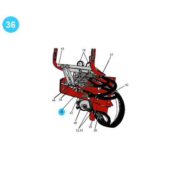 Showing image for item#36 Rauch Style Pipe Spinner Model 512H Hydraulic Hose #5 item#36 Rauch Style Pipe Spinner Model 512H Hydraulic Hose #5 image
