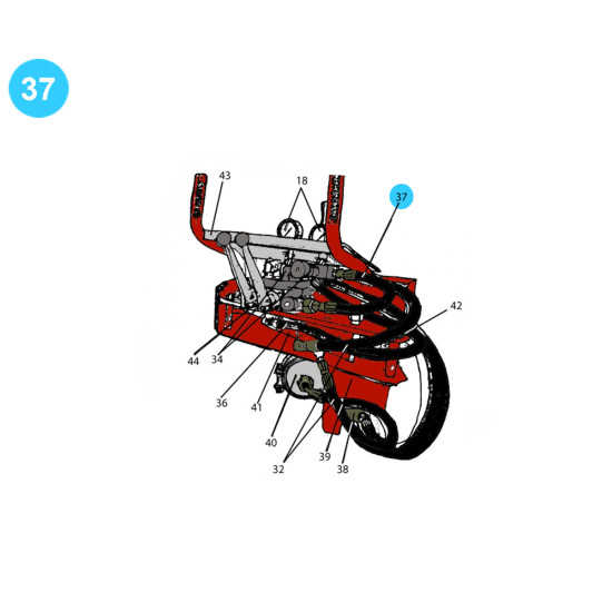 item#37 Rauch Style Pipe Spinner Model 512H Hydraulic Motor Model 512H image