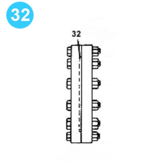 item#32 FA-1600 Type 1-1/2 Fluid-End Assembly Continental Emsco Style O-Ring FA-1600 1-1/2 Fluid End Assembly image