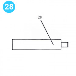 item#28 Ideco Style T-1300/T-1600, 5000psi 7-1/2" x 12" Fluid-End Assembly Piston Rod item#28 Ideco Style T-1300/T-1600, 5000psi 7-1/2" x 12" Fluid-End Assembly Piston Rod