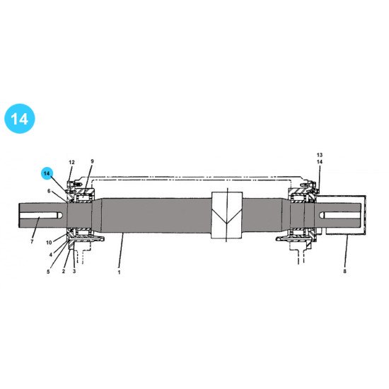 Showing image for item#14 F-1000 Triplex Pumps Pinion Shaft Assemblies Continental Emsco Style Lockwasher  item#14 F-1000 Triplex Pumps Pinion Shaft Assemblies Continental Emsco Style Lockwasher F-1000 Triplex Pumps Pinion Shaft Assemblies image