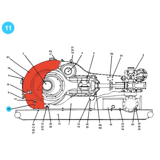 item#11 F-1000 General Assembly Continental Emsco Style Oil Level image
