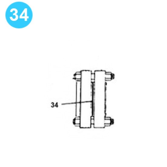 item#34 F-1600 Fluid-End Assembly Continental Emsco Style Ring Joint Gasket F-1600 Fluid End Assembly image
