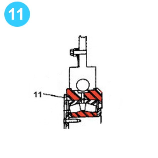 item#11 F-650 Crankshaft Assembly Continental Emsco Style Outer Race Retainer F-650 Crankshaft Assembly image