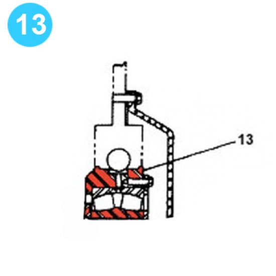 item#13 F-350 Crankshaft Assembly Continental Emsco Style Main Bearing Carrier, Left image