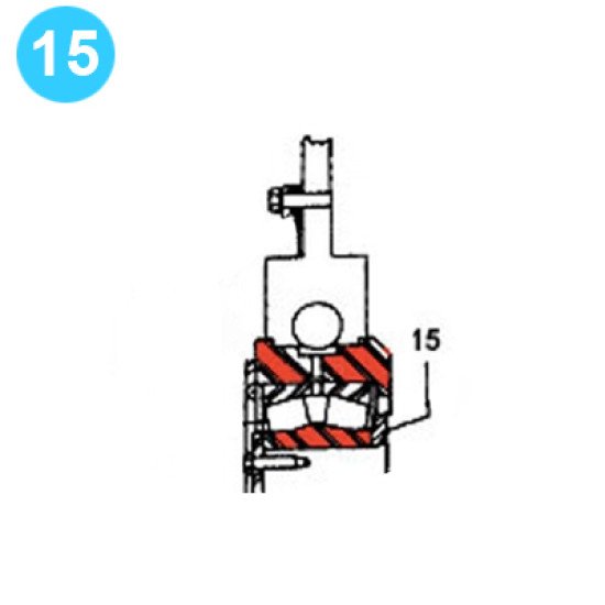 item#15 F-350 Crankshaft Assembly Continental Emsco Style Spacer, Main Bearing image