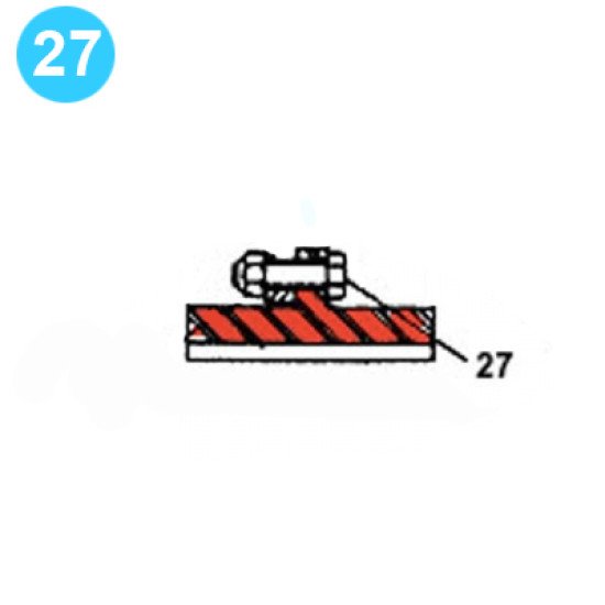 item#27 F-350 Crankshaft Assembly Continental Emsco Style Hex Head Capscrew image