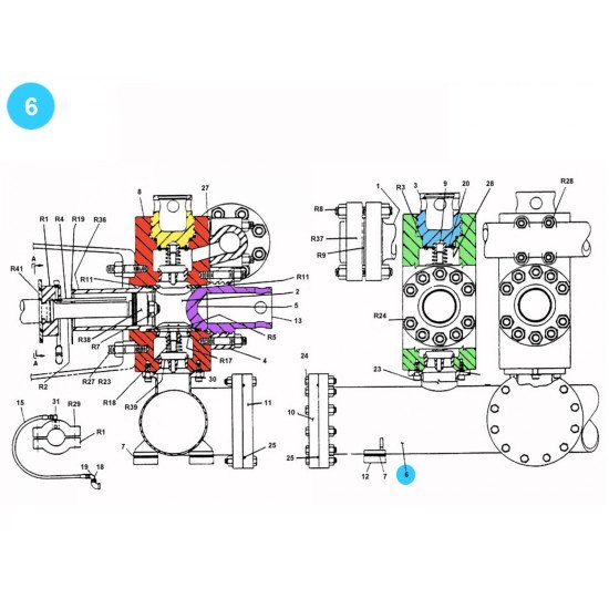 item#6 F-800 Fluid-End Assembly Continental Emsco Style Suction Manifold F-800 Fluid End Assembly image