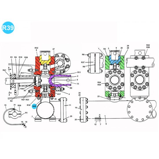 item#R39 F-800 Fluid-End Assembly Continental Emsco Style Valve Seat image