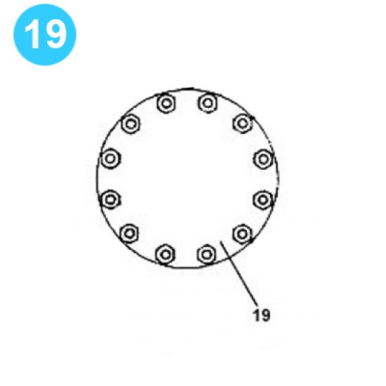 item#19 FA-1300 Type I Fluid-End Assemby Continental Emsco Style Blind Suction Flange image