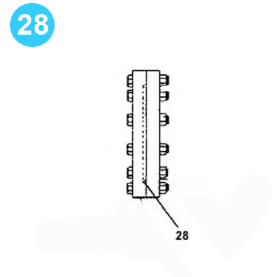 item#28 FA-1300 Type I Fluid-End Assemby Continental Emsco Style O-Ring FA-1300 Type I Fluid End Assembly image