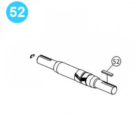 item#52 PZ-8 Gear Driving Parts, Eccentric Gardner Denver Style Key-Jackshaft image