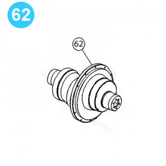 item#62 PZ-8 Gear Driving Parts, Eccentric Gardner Denver Style Screw, Retainer image