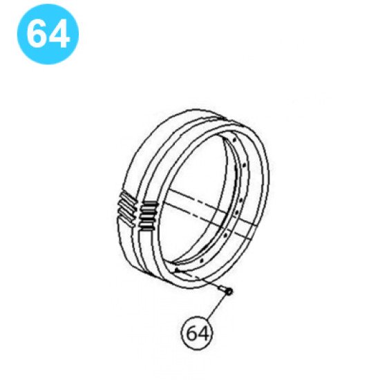 item#64 PZ-7 Gear Driving Parts, Eccentric Gardner Denver Style Screw, Gear To Eccentric PZ-7 Gear Driving Parts, Eccentric image