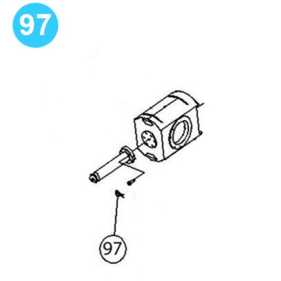 item#97 PZ-8 Gear Driving Parts, Eccentric Gardner Denver Style Screw, Extension image
