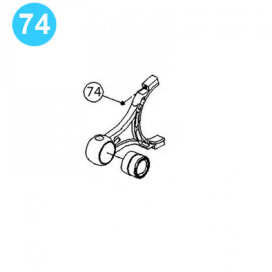item#74 PZ-9 Gear Driving Parts, Eccentric Gardner Denver Style Nut, Connecting Rod Bolt image