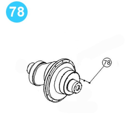 item#78 PZ-9 Gear Driving Parts, Eccentric Gardner Denver Style Screw, Bearing to Eccentric image