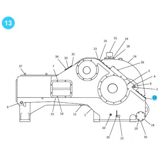 item#13 PXL Frame PAH Crosshead Gardner Denver Style Stud Gardner Denver PXL Style image