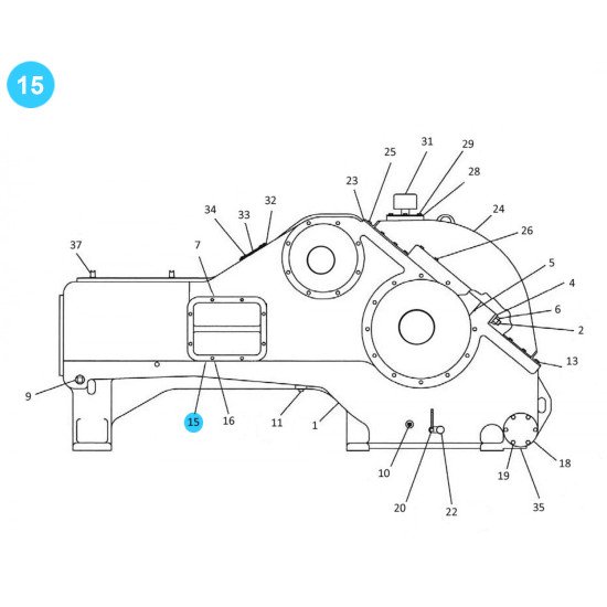 item#15 PXL Frame PAH Crosshead Gardner Denver Style Plate Inspection Gardner Denver PXL Style image