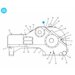 item#23 PXL Frame PAH Crosshead Gardner Denver Style Gasket item#23 PXL Frame PAH Crosshead Gardner Denver Style Gasket