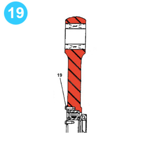 item#19 F-1000 Crankshaft Assembly Continental Emsco Style Drilled Head Capscrew image