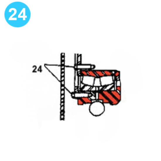 item#24 F-1600 Crankshaft Assembly Continental Emsco Style 16 Ga. Safety Wire F-1600 Crankshaft Assembly image