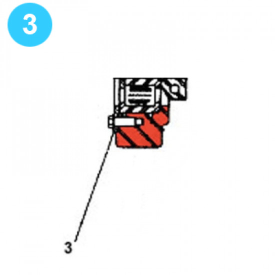 item#3 F-1300 Crankshaft Assembly Continental Emsco Style Outer Race Retainer image