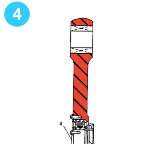 item#4 F-1300 Crankshaft Assembly Continental Emsco Style Inner Race Retainer image